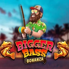 Bigger Bass Bonanza slot logo by Pragmatic Play at VipLuck Casino