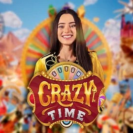 Logo of Crazy Time from Evolution at VipLuck Casino