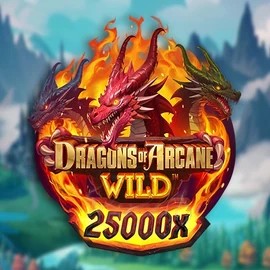 Dragons of Arcane Wild slot logo by Foxium at VipLuck Casino