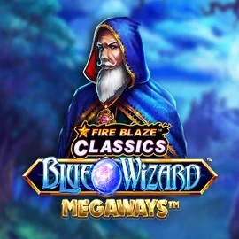 Fire Blaze Blue Wizard Megaways logo by Rarestone Gaming VipLuck Casino