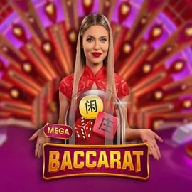 Official Live Casino logo: Mega Baccarat by Pragmatic Play at VipLuck Casino